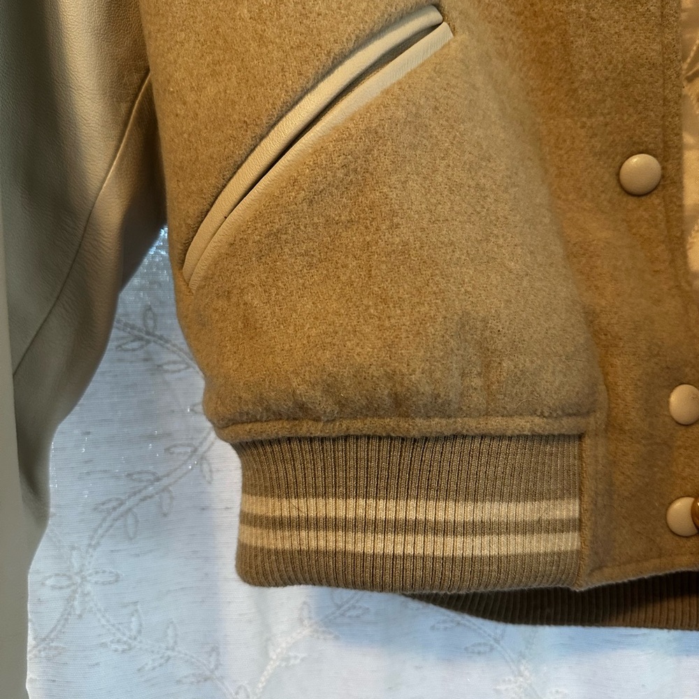 Mango Wool Leather Varsity Jacket - image 6